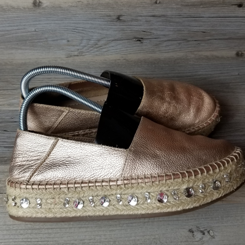 Aldo Oceradda Rose Gold Platform Espadrille Slip-Ons